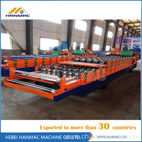Double Deck Roof Tiles Roll Forming Machine